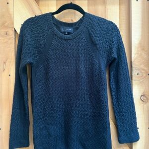 Jones New York Textured Navy Blue Sweater